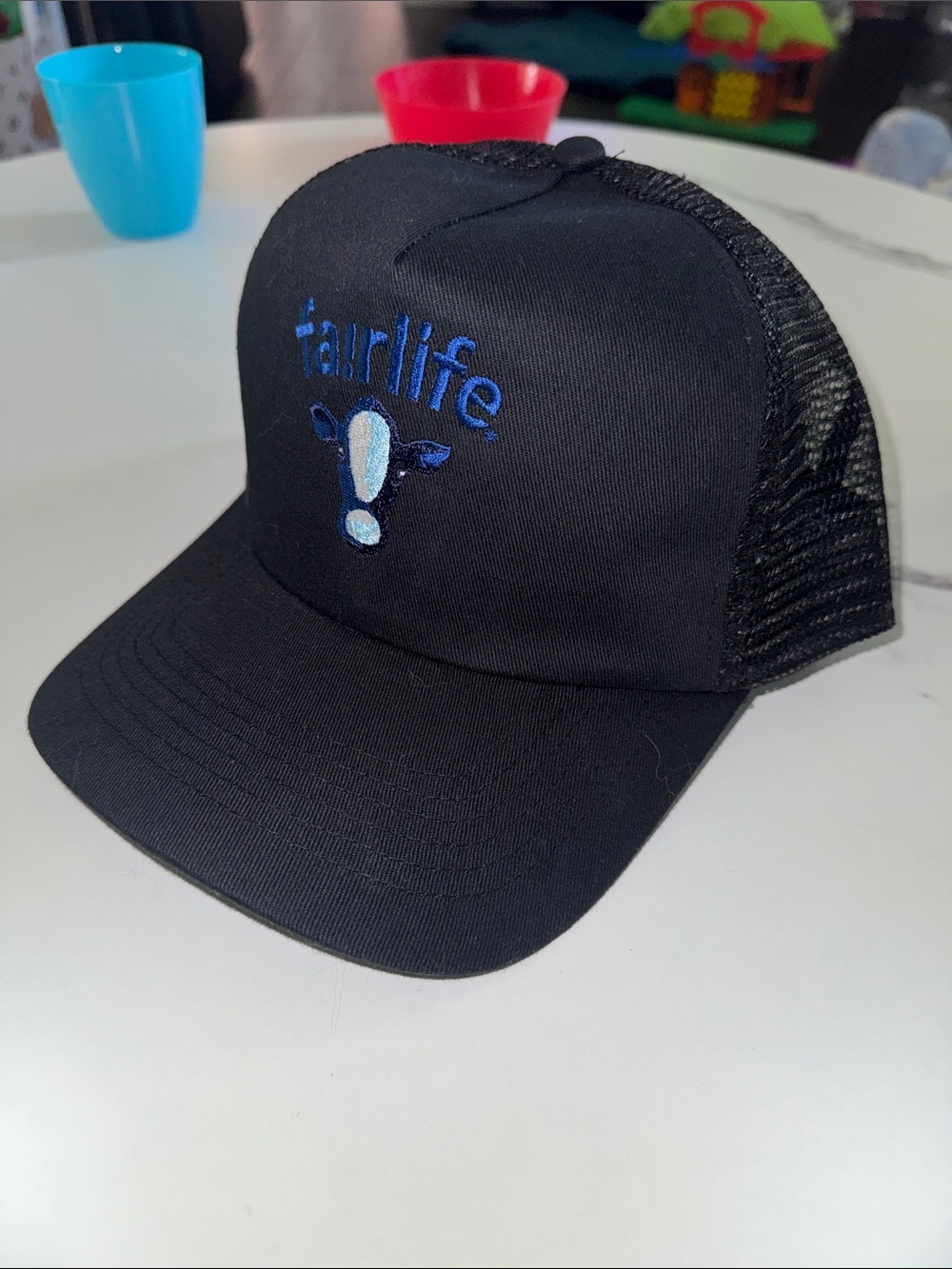 Black Fairlife dairy SnapBack trucker hat